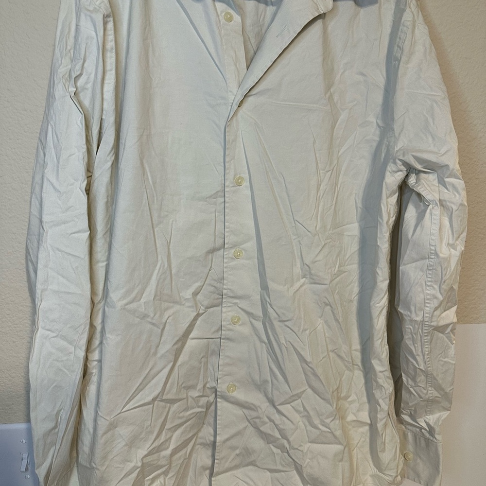 Express Off-White Button-Up Shirt - Picture 2 of 6